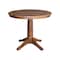 International Concepts 36 in. Round Top Pedestal Dining Table with 2 Madrid LadderBack Chairs - 3 Piece Dining Set K42-36RT-27B-C2-2 - alternate 2